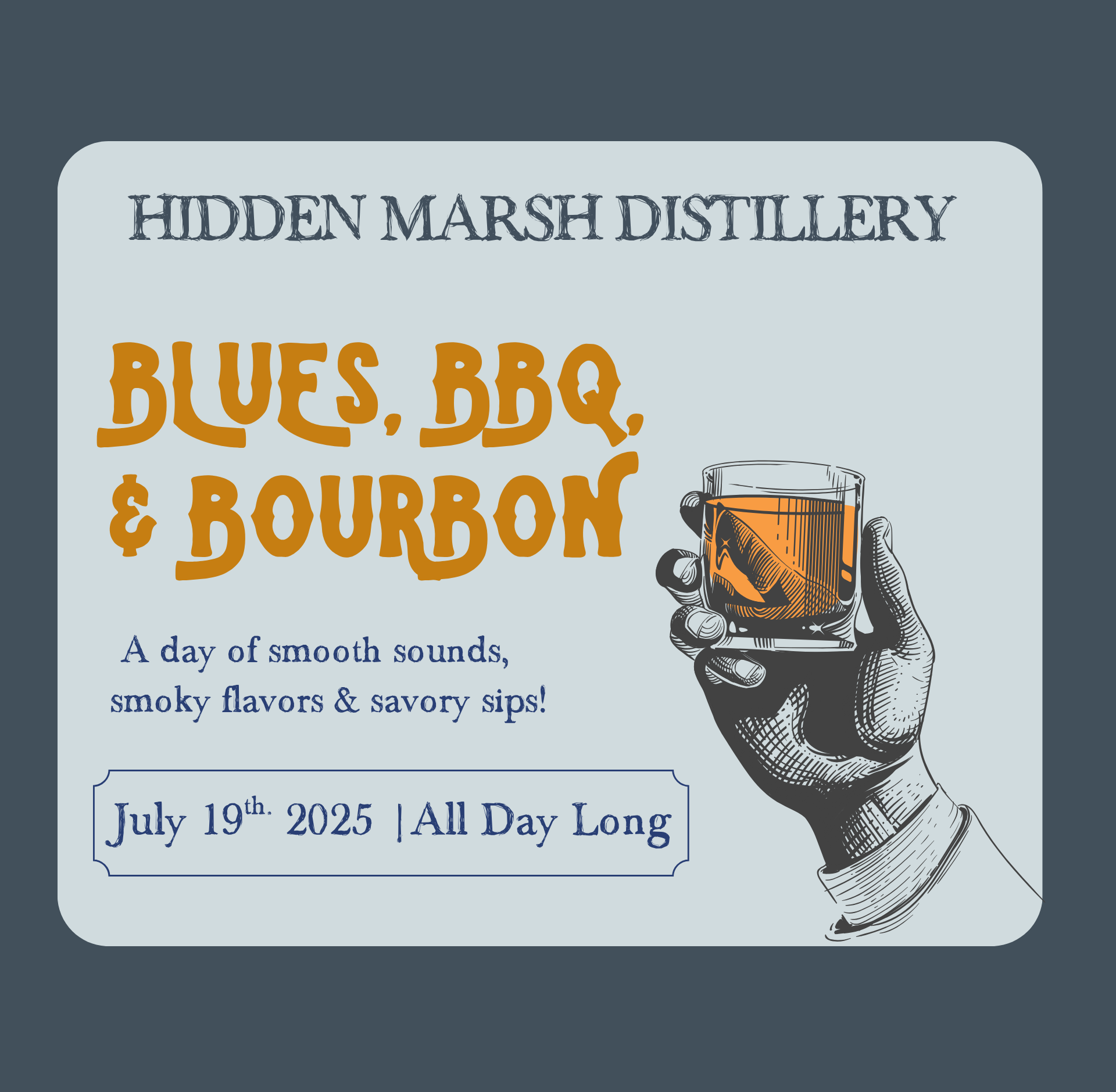 HMD/FLX_blue, BBQ, & Bourbon