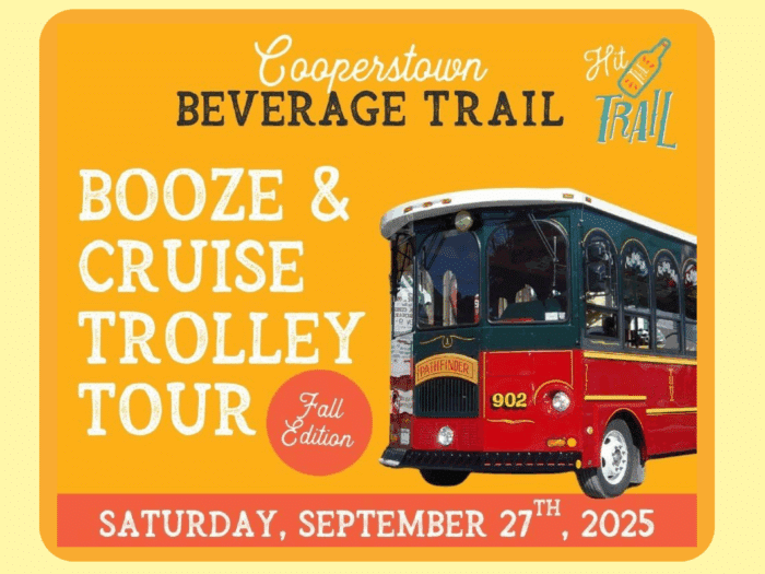 Cooperstown Beverage Trail - Booze & Cruise Trolley Tour- Fall Edition