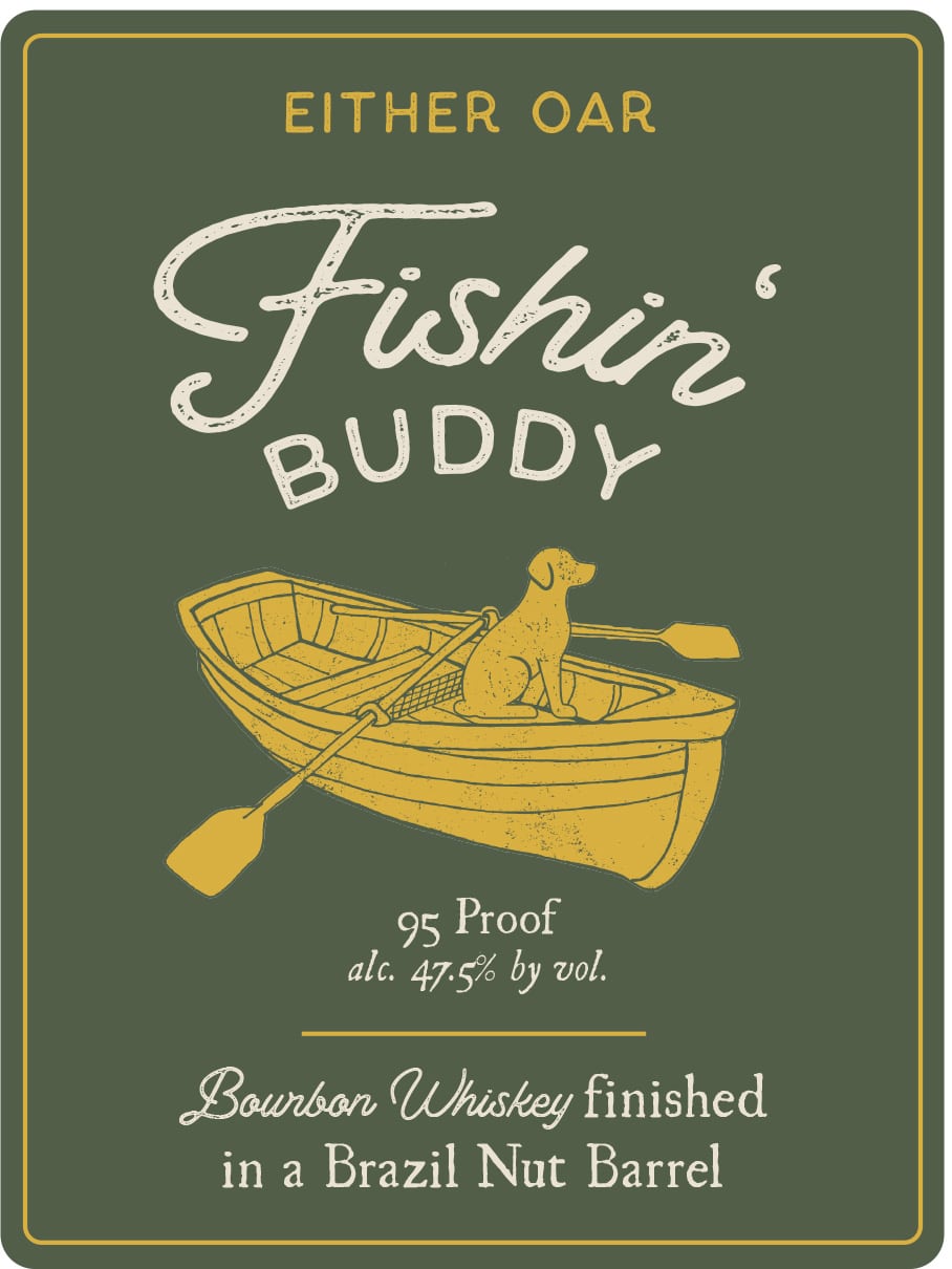 Either Oar Fishin' Buddy Bourbon Whiskey