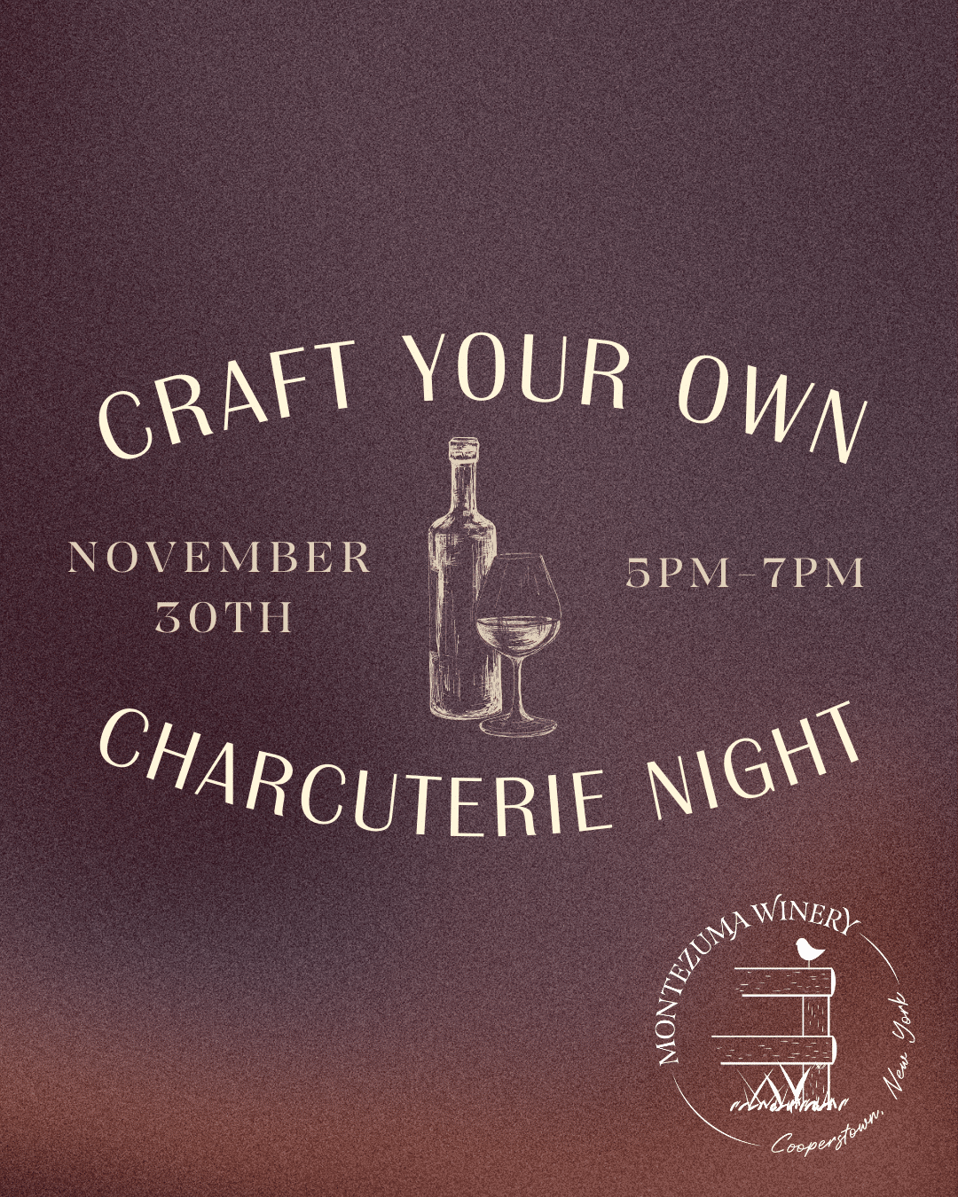 Montezuma Winery Cooperstown- Craft Your Own Charcuterie Night