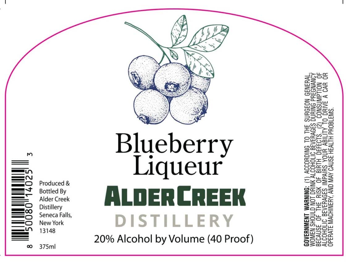 Alder Creek Blueberry Liqueur